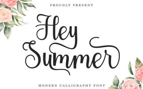 Hey Summer Calligraphy Font