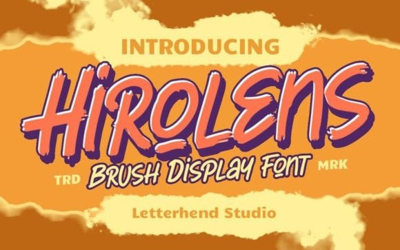 Hirolens Brush Font