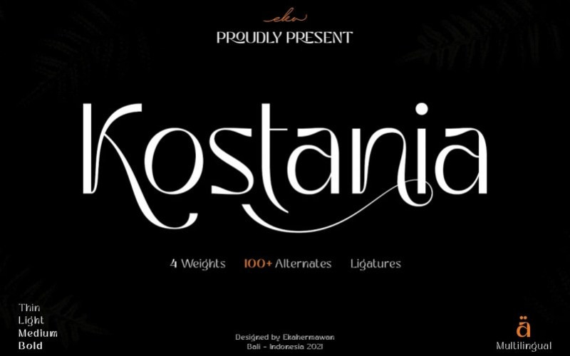 Kostania Sans Serif Font