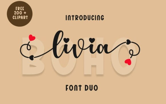 Livia Boho Font Duo