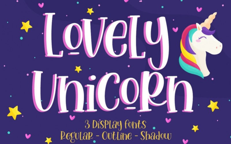 Lovely Unicorn Display Font