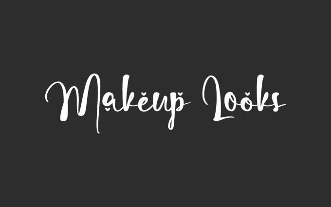 Makeup Looks Script Font