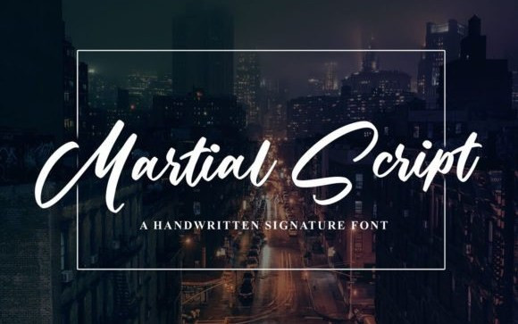 Martial Script Font