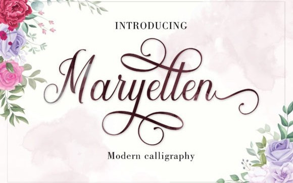 Maryellen Calligraphy Font