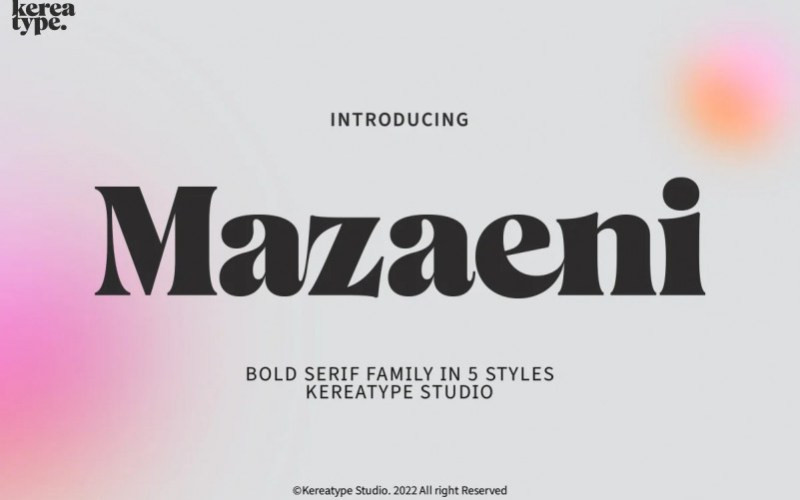 Mazaeni Serif Font