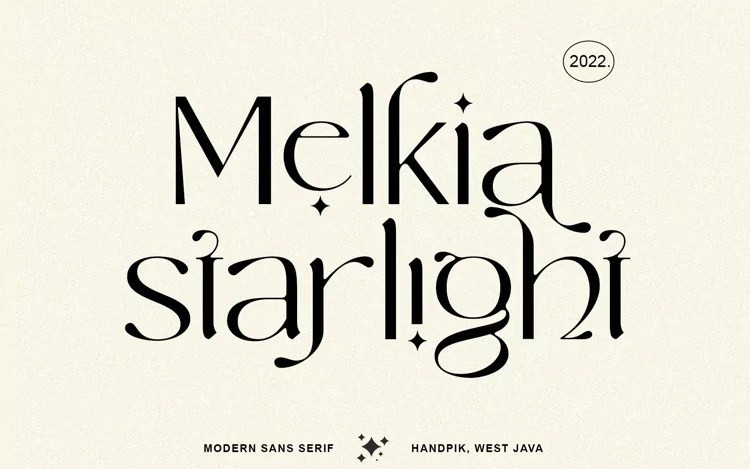 Melkia Starlight Sans Serif Font