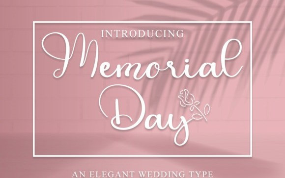 Memorial Day Calligraphy Font