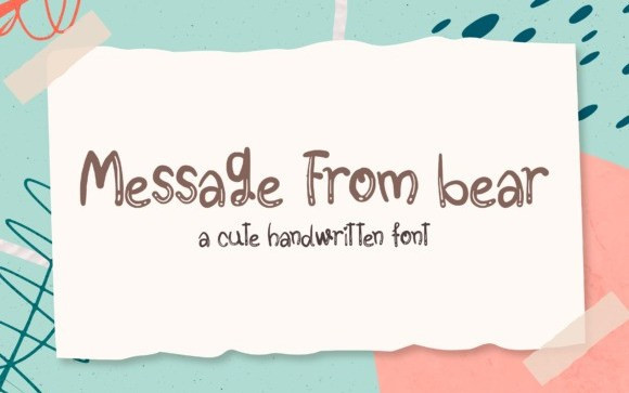 Message From Bear Display Font