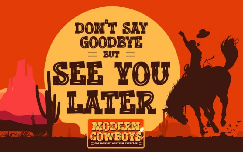 Modern Cowboys Display Font