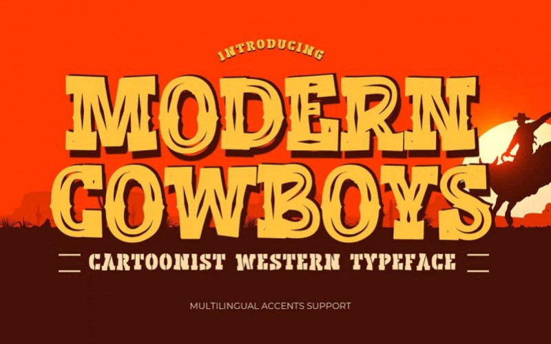 Modern Cowboys Display Font