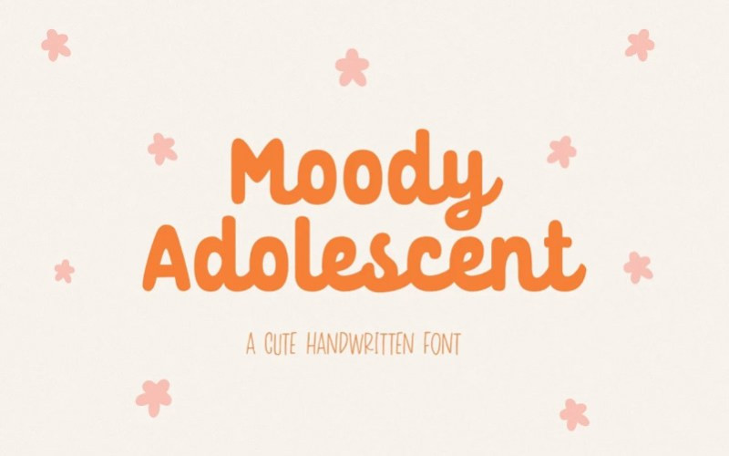 Moody Adolescent Handwritten Font