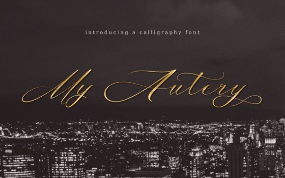 My Autery Calligraphy Font