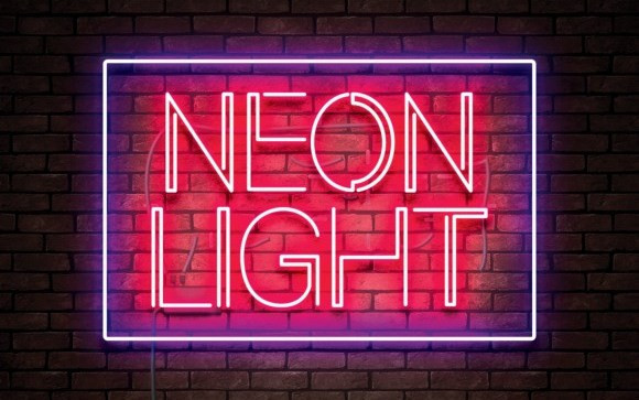 Neon Light Display Font