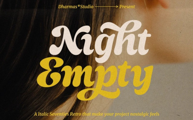 Night Empty Display Font