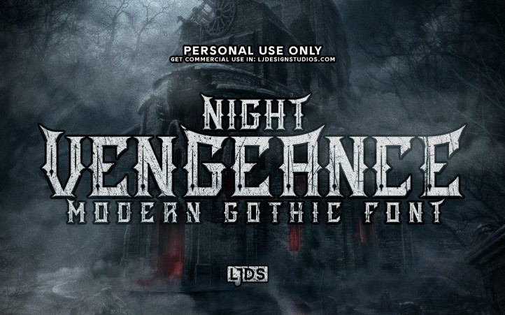 Night Vengeance Display Font