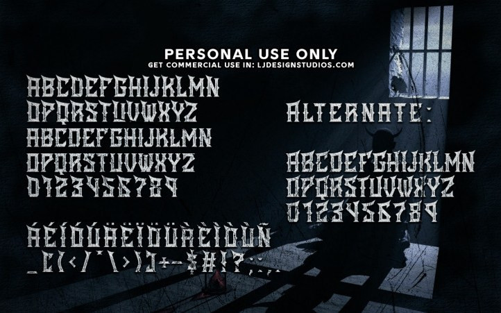 Night Vengeance Display Font