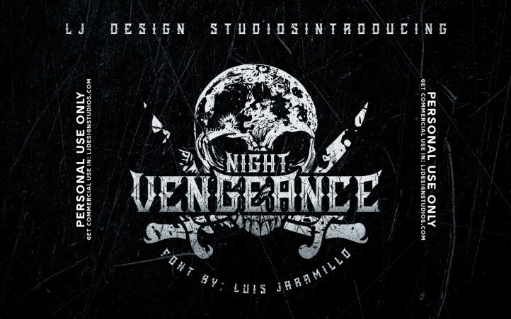 Night Vengeance Display Font