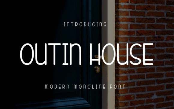 Outin House Display Font