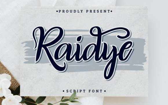 Raidye Calligraphy Font