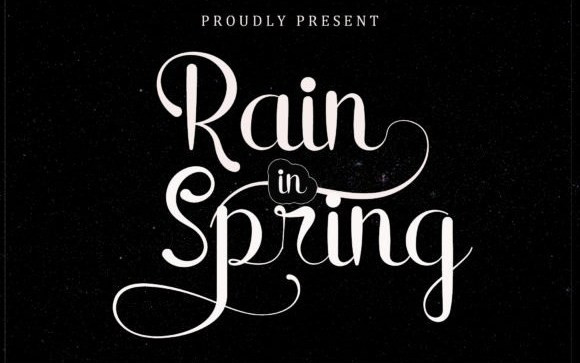 Rain In Spring Calligraphy Font