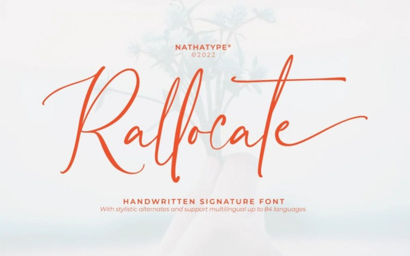 Rallocate Calligraphy Font