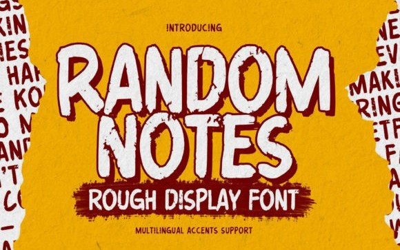 Random Notes Display Font