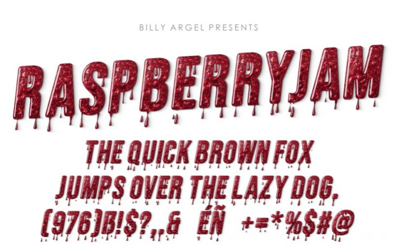 RASPBERRYJAM Display Font