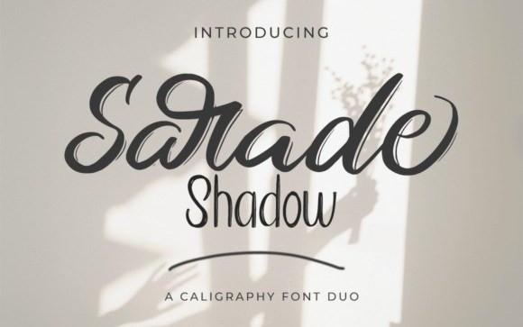 Sarade Shadow Brush Font