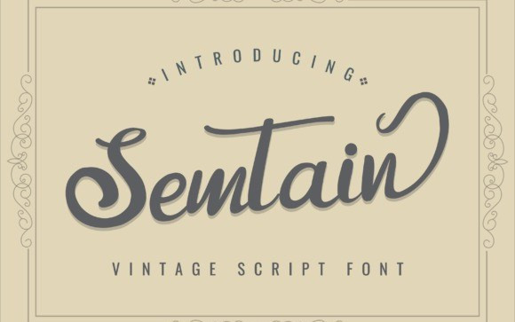 Semtain Calligraphy Font