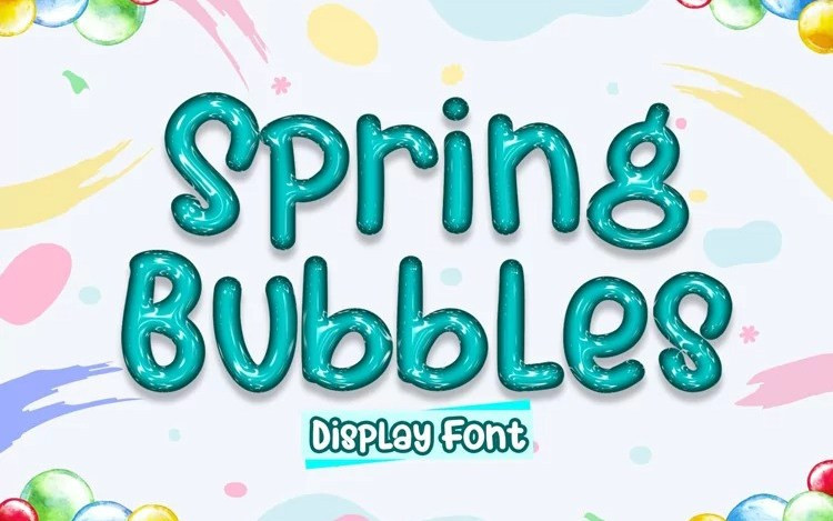 Spring Bubbles Display Font