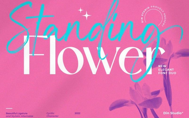 Standing Flower Brush Font