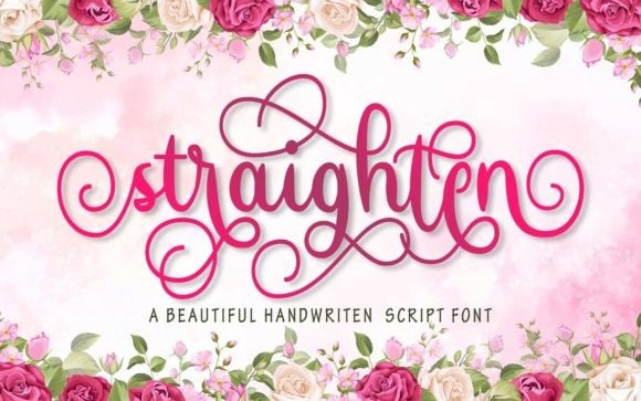 Straighten Calligraphy Font