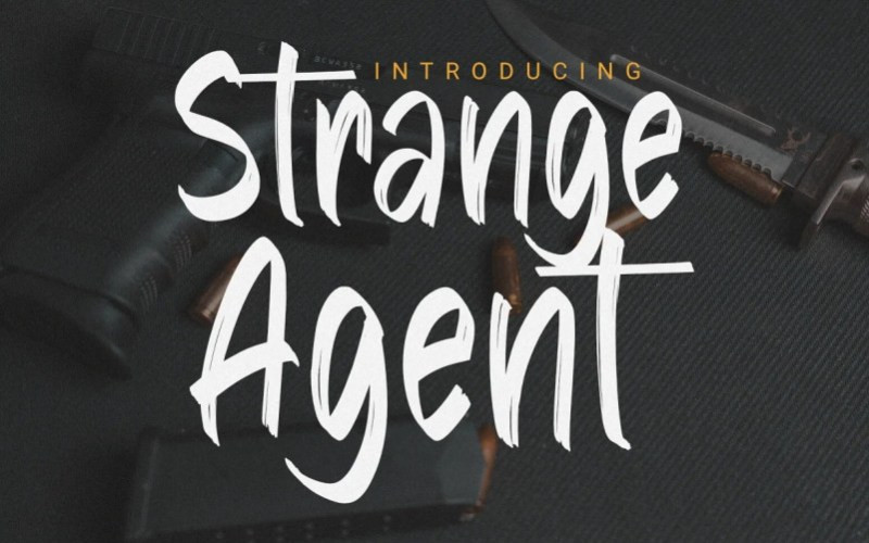 Strange Brush Font