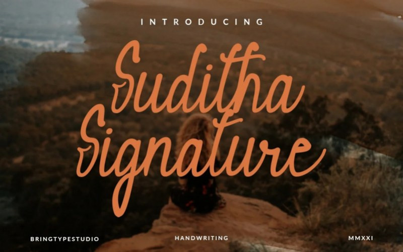 Suditha Signature Script Font