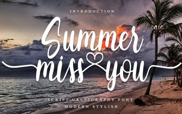 Summer Miss You Calligraphy Font