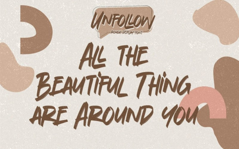 Unfollow Brush Font