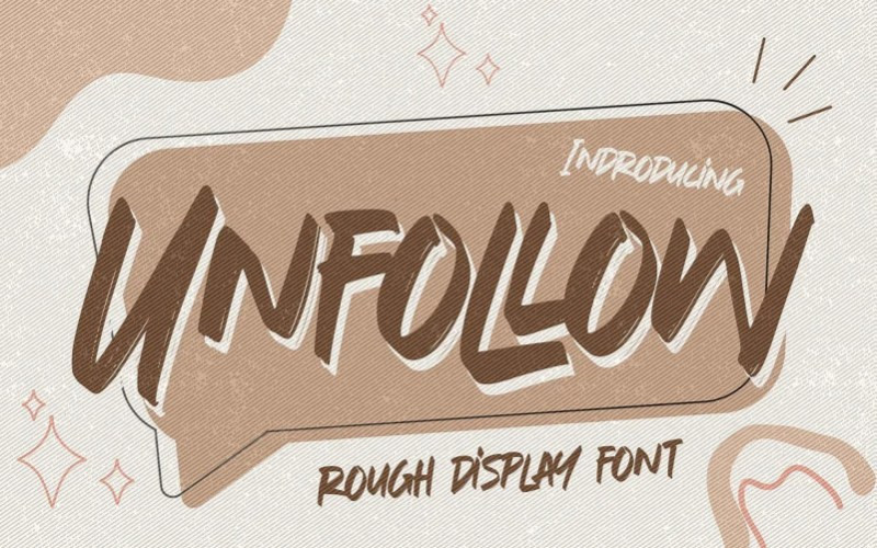 Unfollow Brush Font