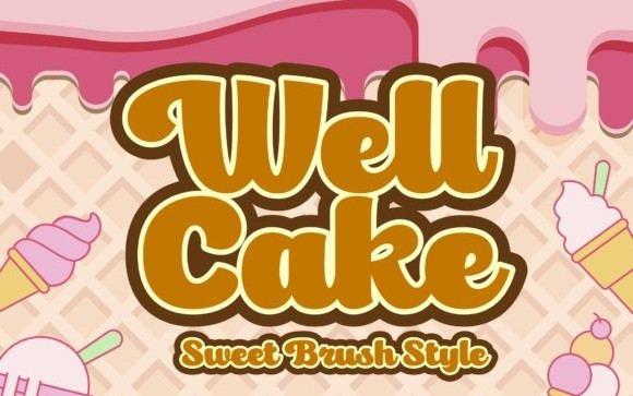 Well Cake Calligraphy Font