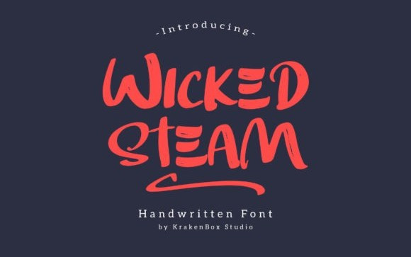 Wicked Steam Brush Font