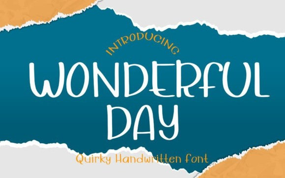 Wonderful Day Display Font