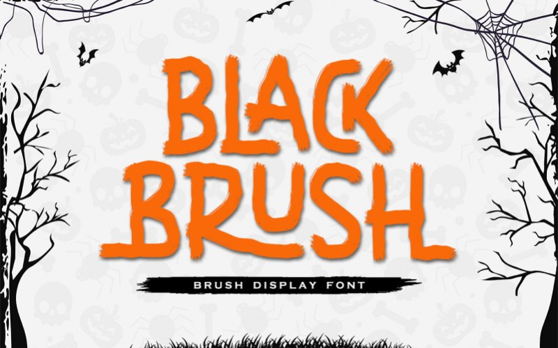 Black Brush Display Font