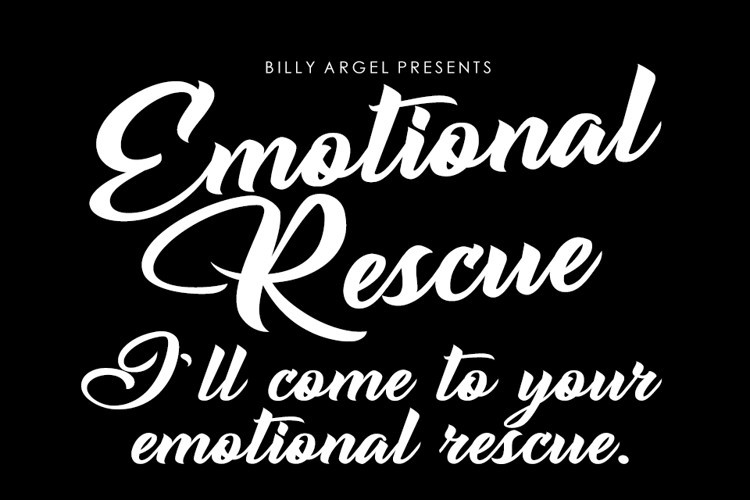 Emotional Rescue Script Font