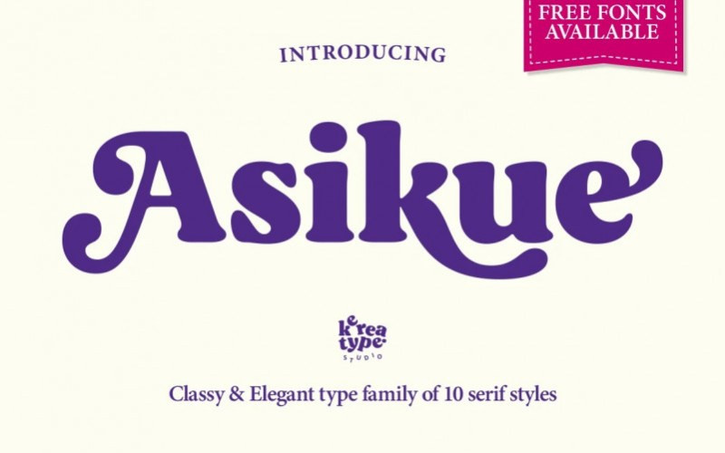 Asikue Serif Font