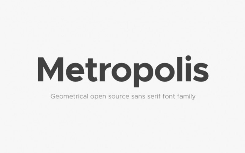 Metropolis Sans Serif Font