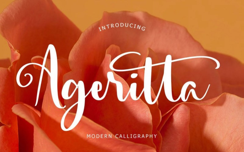 Ageritta Calligraphy Font