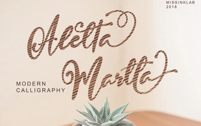 Aletta Martta Calligraphy Font