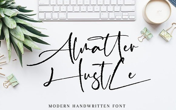 Almatter Hustle Handwritten Font