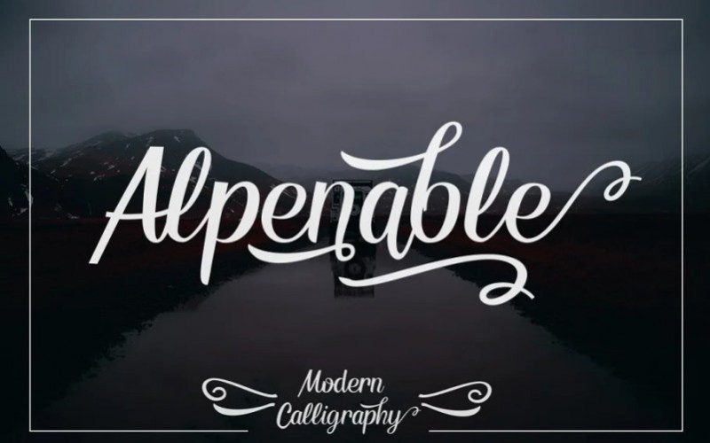 Alpenable Calligraphy Font