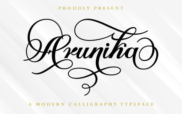 Arunika Calligraphy Font