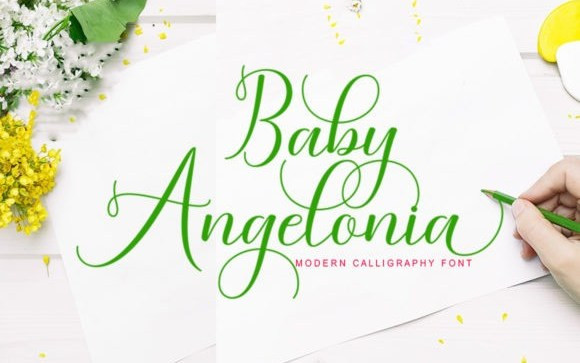 Baby Angelonia Script Font